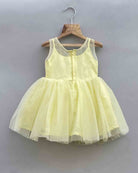 Girls party frock with stitched flower