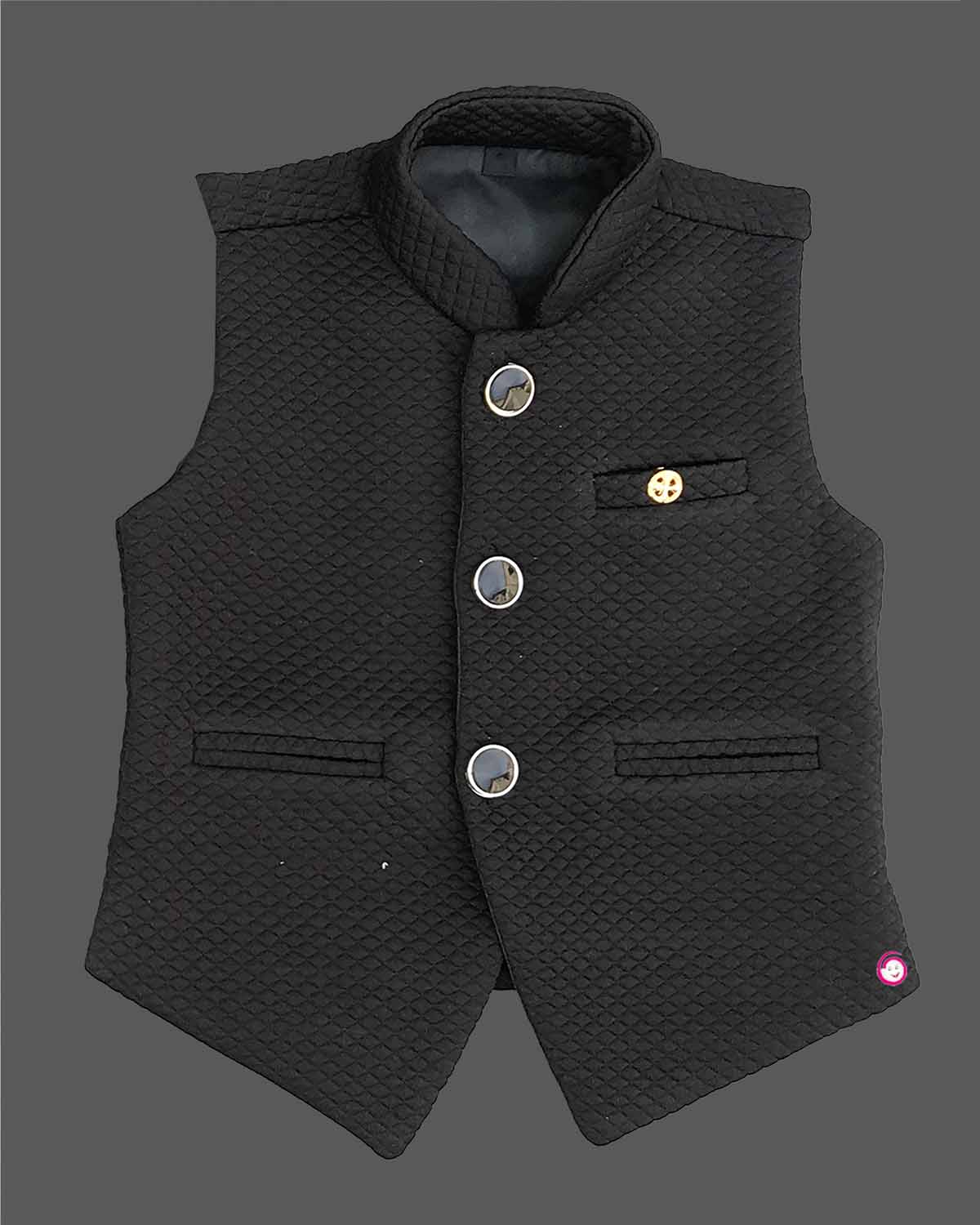Boys elegant design modi suit - Black