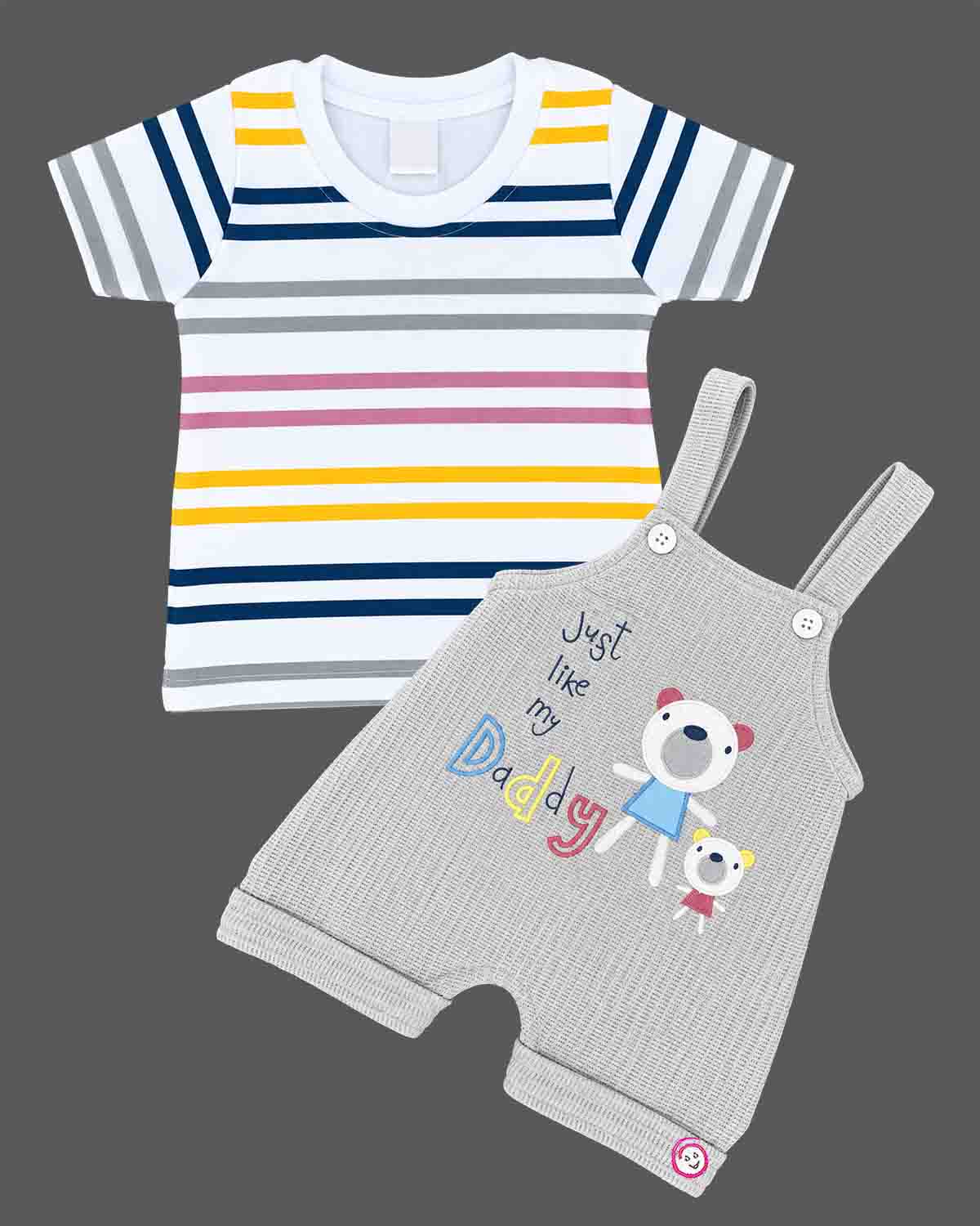 baby boy cotton dungaree set for playwear and casual outing baby clothes