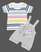 baby boy cotton dungaree set for playwear and casual outing baby clothes