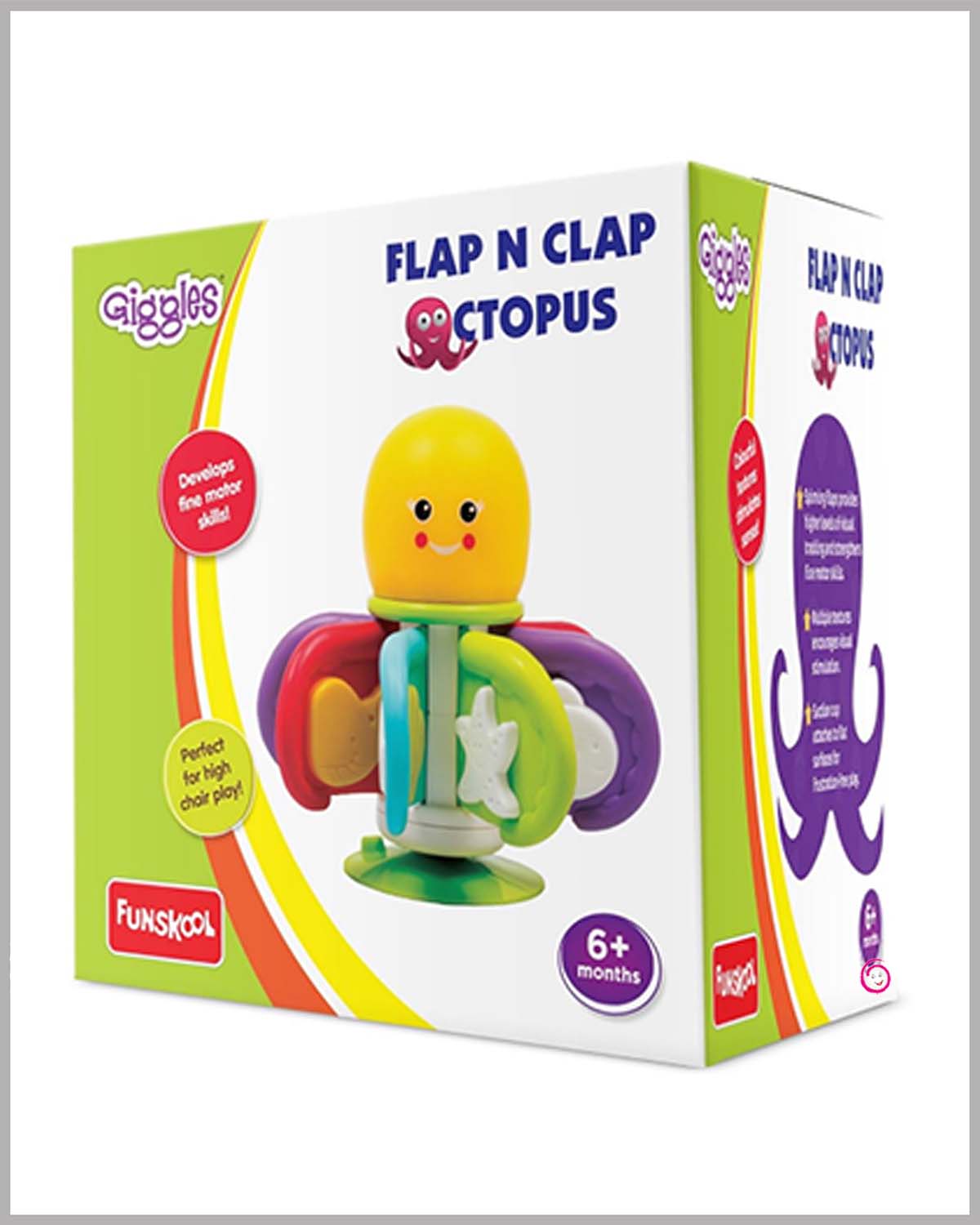 Funskool Giggles Flap N Clap Octopus Activity Toy - 6M+