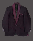 Boys elegant party wear formal suit - Indigo