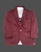 Boys party waistcoat with formal suit - Burgundy