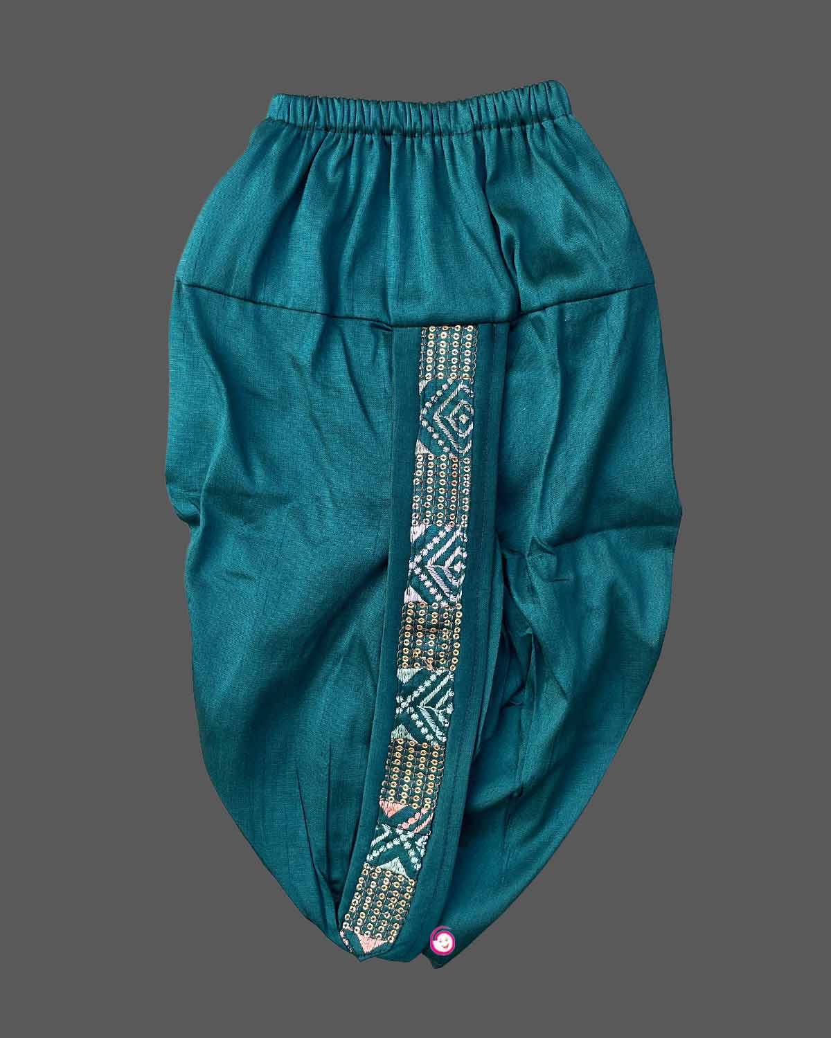 Boys elegant design dhoti set - Dark Green