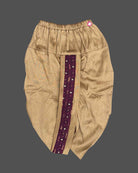 Boys collar neck with dhoti set  - Wine