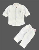 Dapper charmer textured pattern waistcoat suit set with shirt and pant for boys
