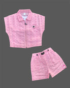 Baby girl schiffli embroidered Co Ord Sets