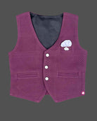 Boys bow with full sleeve waistcoat - Indigo 