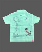 young prince cotton shirt and denim shorts set for boys casual wear