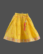 Girls printed with sequin ethnic choli -  Pastel Yellow