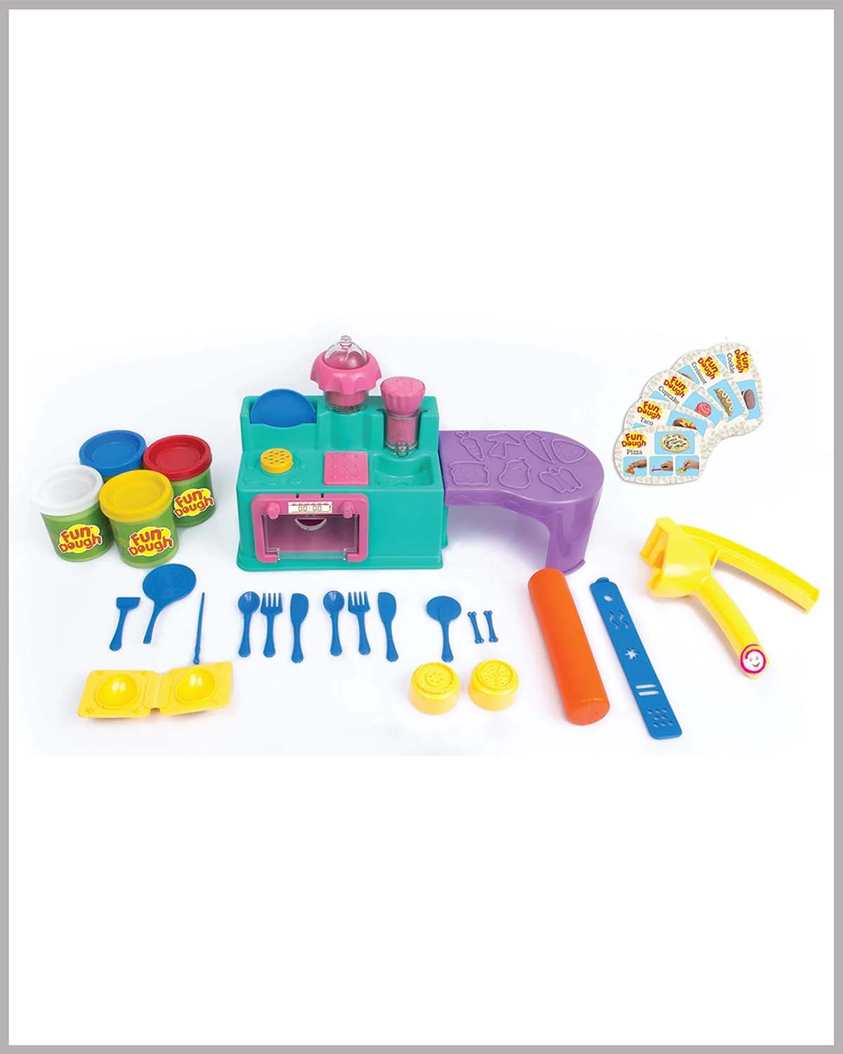 Funskool Fundough Kitchen Set, Cutting and Moulding Playset - 3Y+