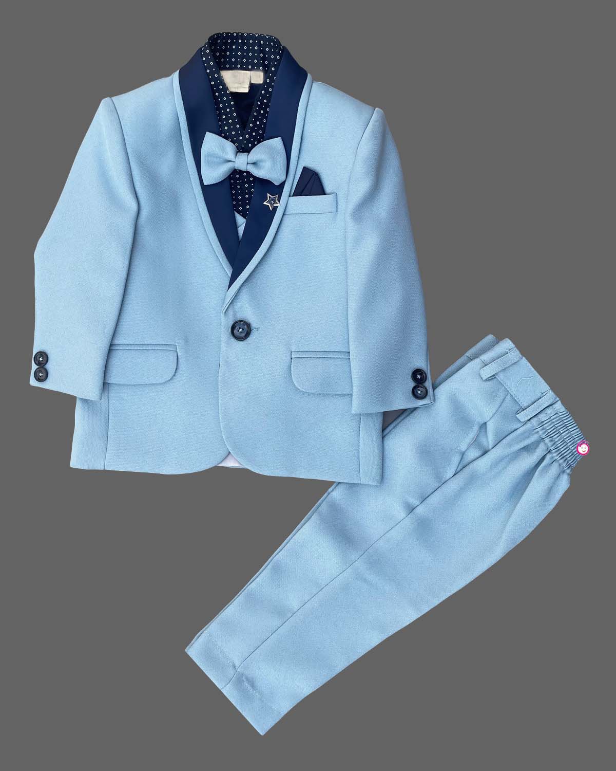 Boys bow tie with formal suits - Sky Blue