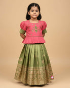 new designs of lehenga, pattu lehenga
