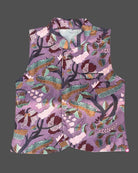 Boys colorful printed modi suit - Lavender