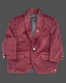 Boys party waistcoat with formal suit - Burgundy