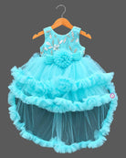 girlish gown infants frock party wear dress for children trail frock