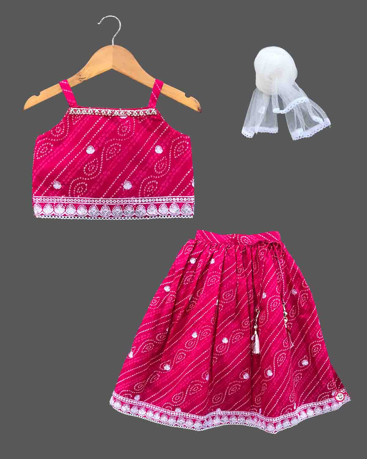crop top and lehenga