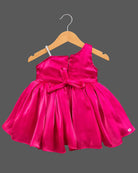 Embellished rosette baby party wear dress set with soft booties and bow headband