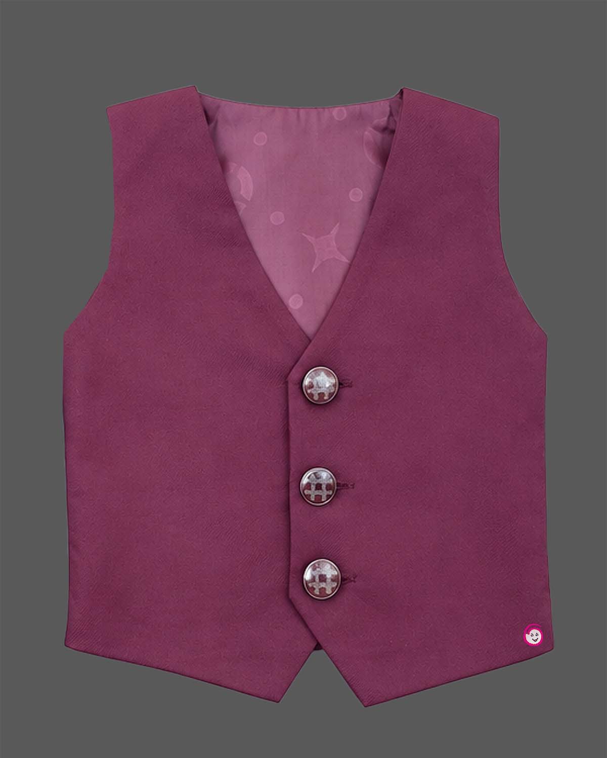 Boys tailored three-piece suit set featuring structured blazer, button-down shirt, and dress pant for events.
