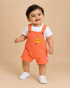 Infant cotton romper set with short sleeve t-shirt, dress for infant and daily clothes for infants