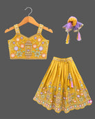 Toddler girls embroidered lehenga choli traditional ethnic wear for festive occasions