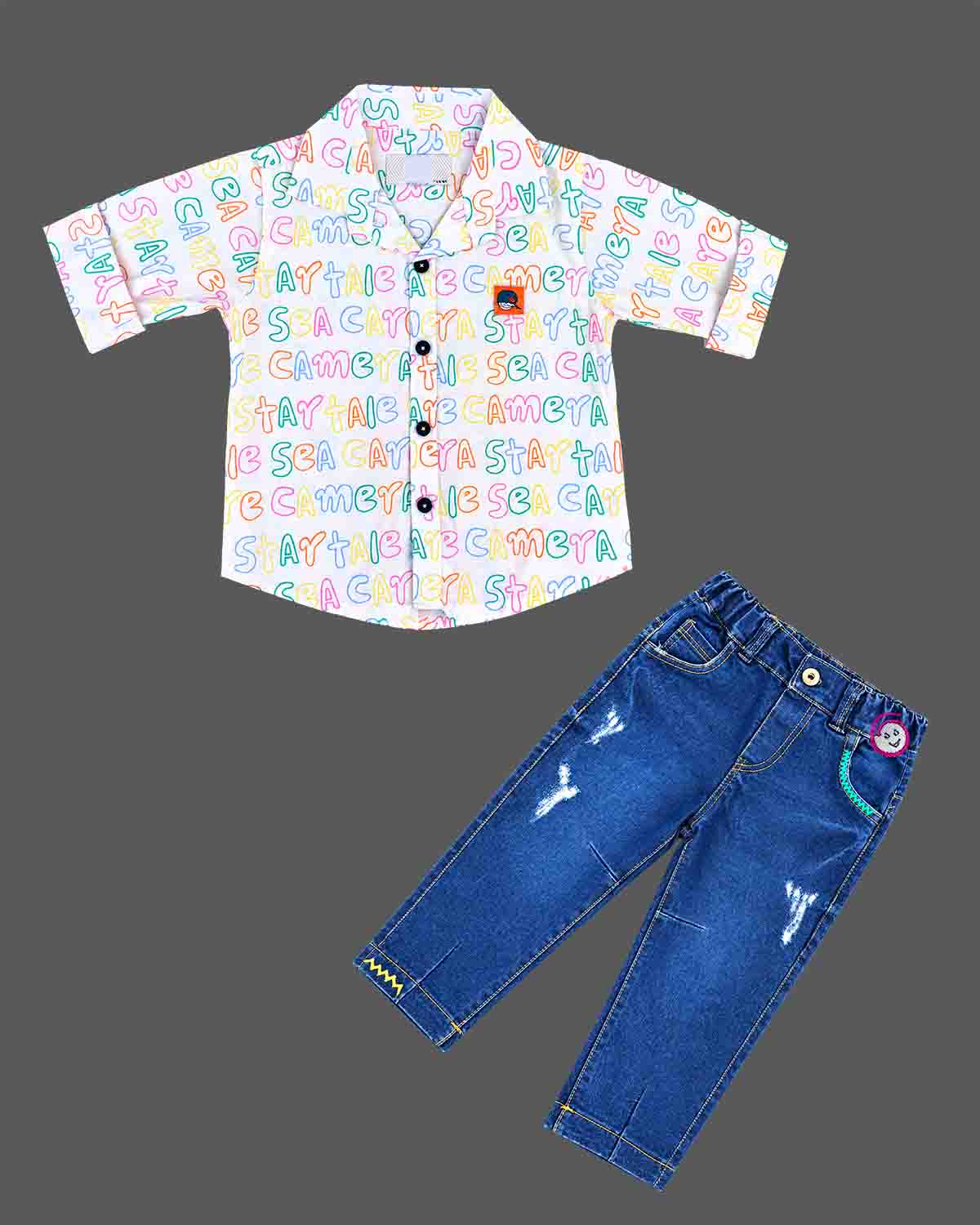 trendy boys shirts and jeans set for toddler casual wear and birthday party