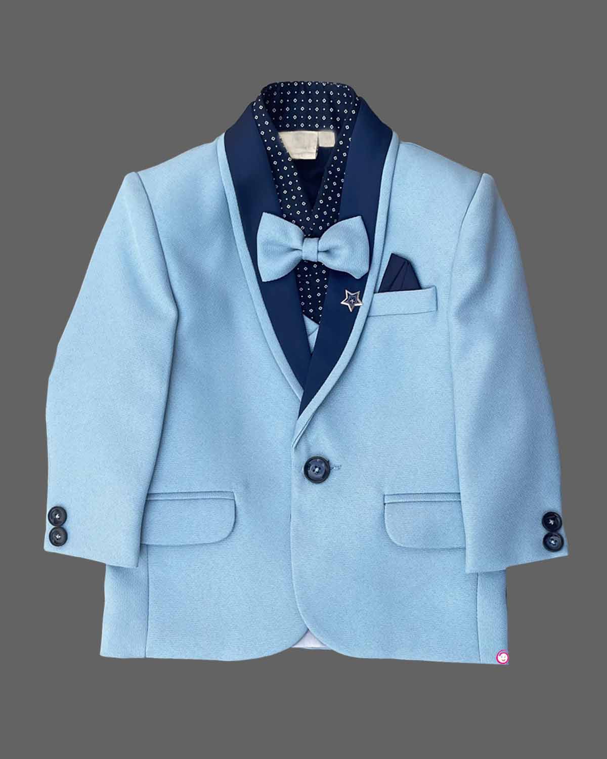 Boys bow tie with formal suits - Sky Blue