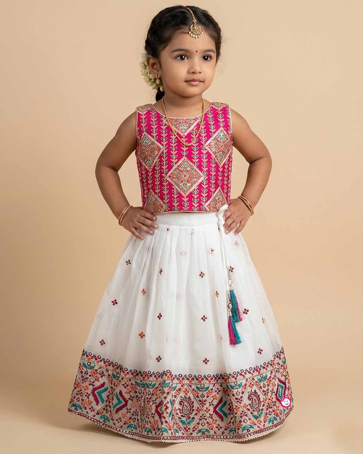 crop top and lehenga