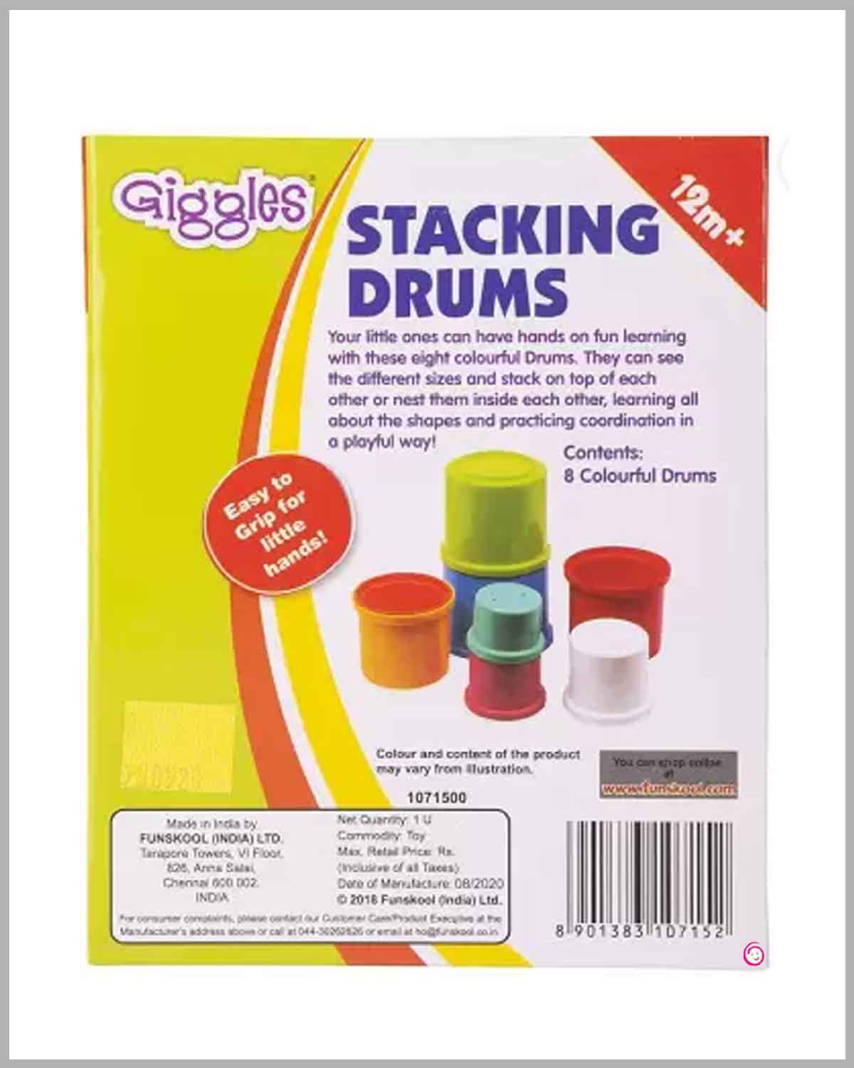 Giggles Funskool - Stacking Drums