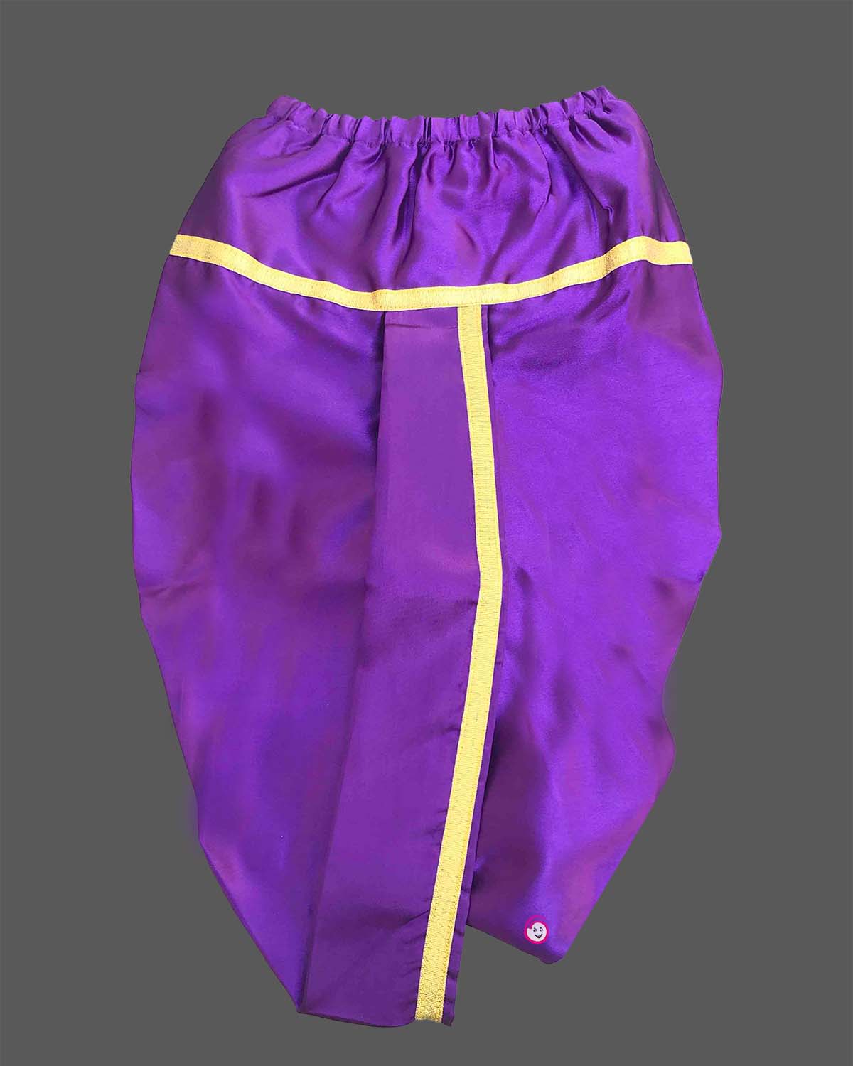 Infant Kanha outfit featuring dhoti stole mukut feather and flute for Gokulashtami celebrations