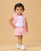 Baby girl schiffli embroidered Co Ord Sets