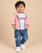 Little gentleman hooded jacket and pants set for casual wear and outdoor play
