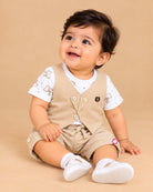 Toddler boy cotton Printed Top with and shorts set for casual summer wear