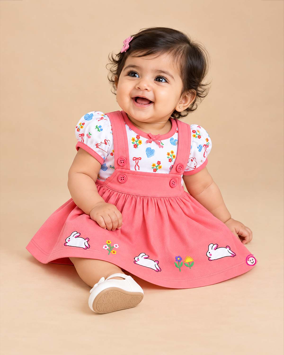 infants frock pinafore set baby clothes cotton dress for infant