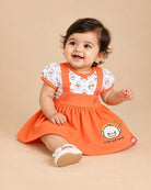 infant pinafore dress set with printed inner tshirt baby clothes for girls