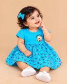Infants frock with printed skirt for casual wear baby clothes