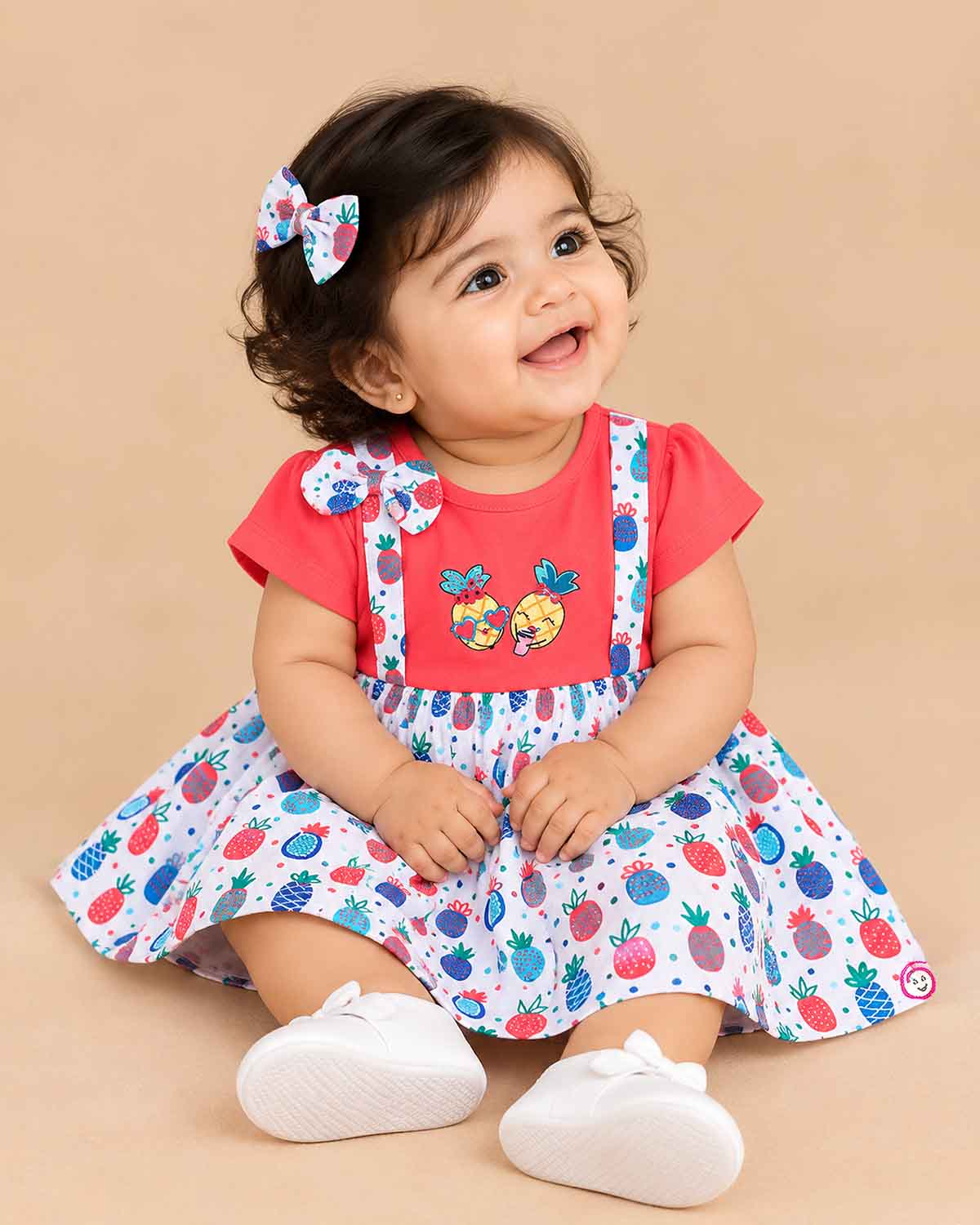 infants frock printed cotton casual dress for infant girls
