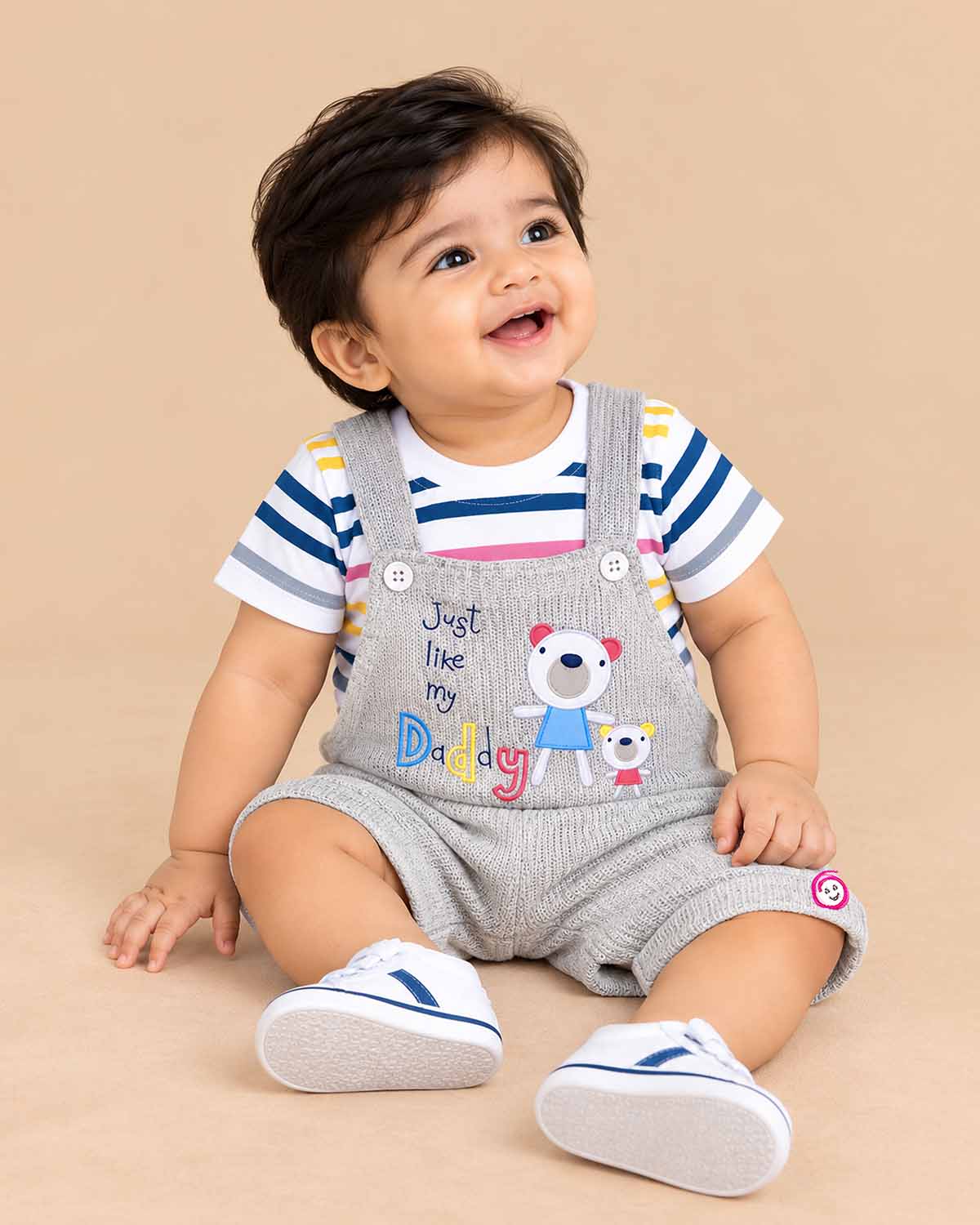 baby boy cotton dungaree set for playwear and casual outing baby clothes