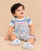 baby boy cotton dungaree set for playwear and casual outing baby clothes