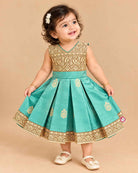 pattu pavadai frock infant ethnic wear silk cotton frock for temple visit