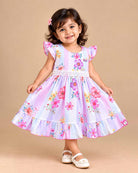 Toddler floral cotton frock for birthday party and playdate, infants frock for casual wear