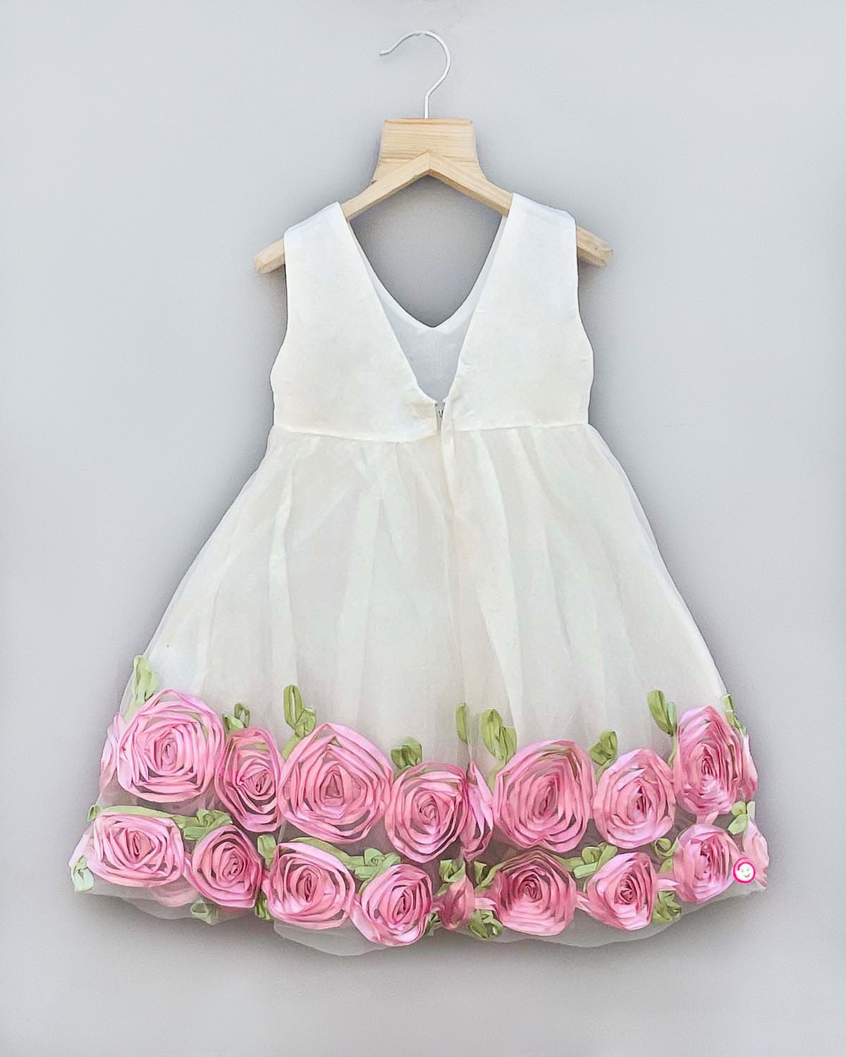 Girls flower stitched frock